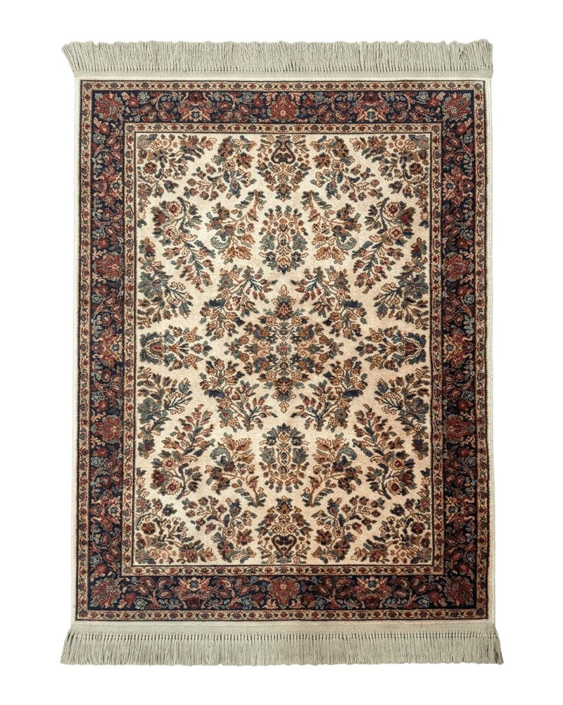 4x6 Karastan Rug Ivory Sarouk #760, Wool Vintage Original 700 Series by Jewel Rugs