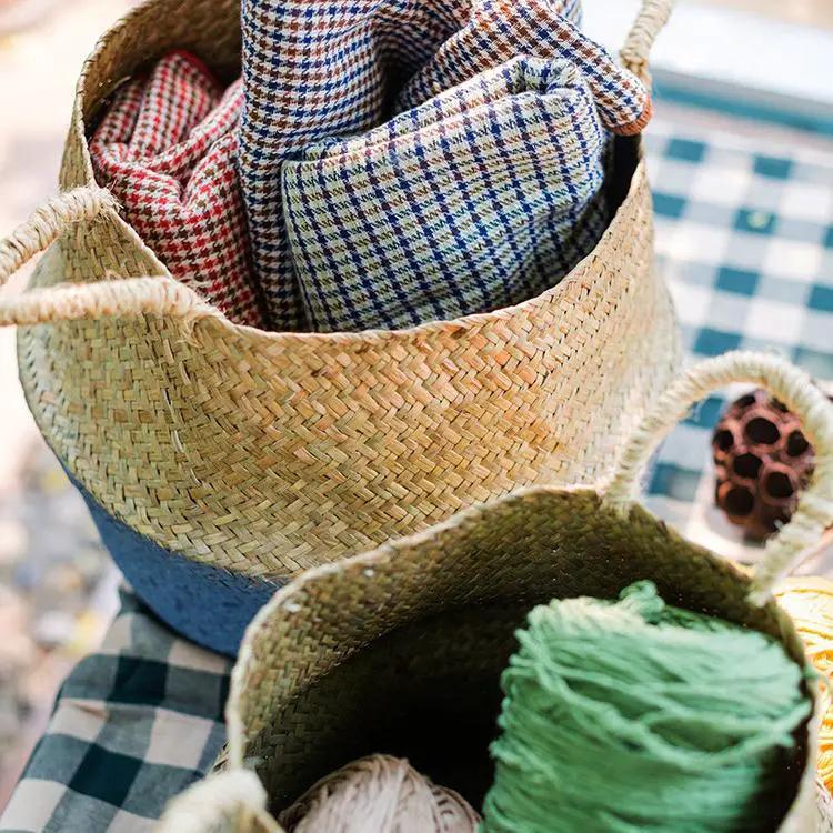 Straw Basket Pop Up Belly Basket by RusticReach