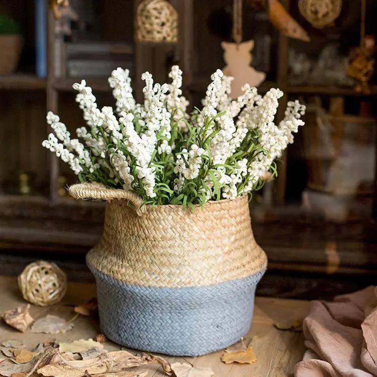 Straw Basket Pop Up Belly Basket by RusticReach