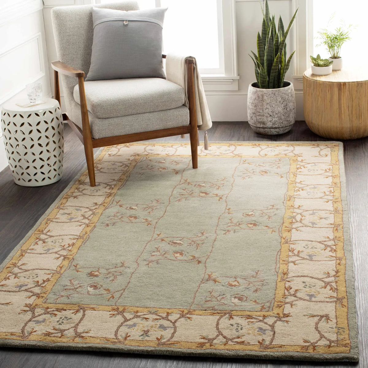 Stringer Area Rug, installed in a room
