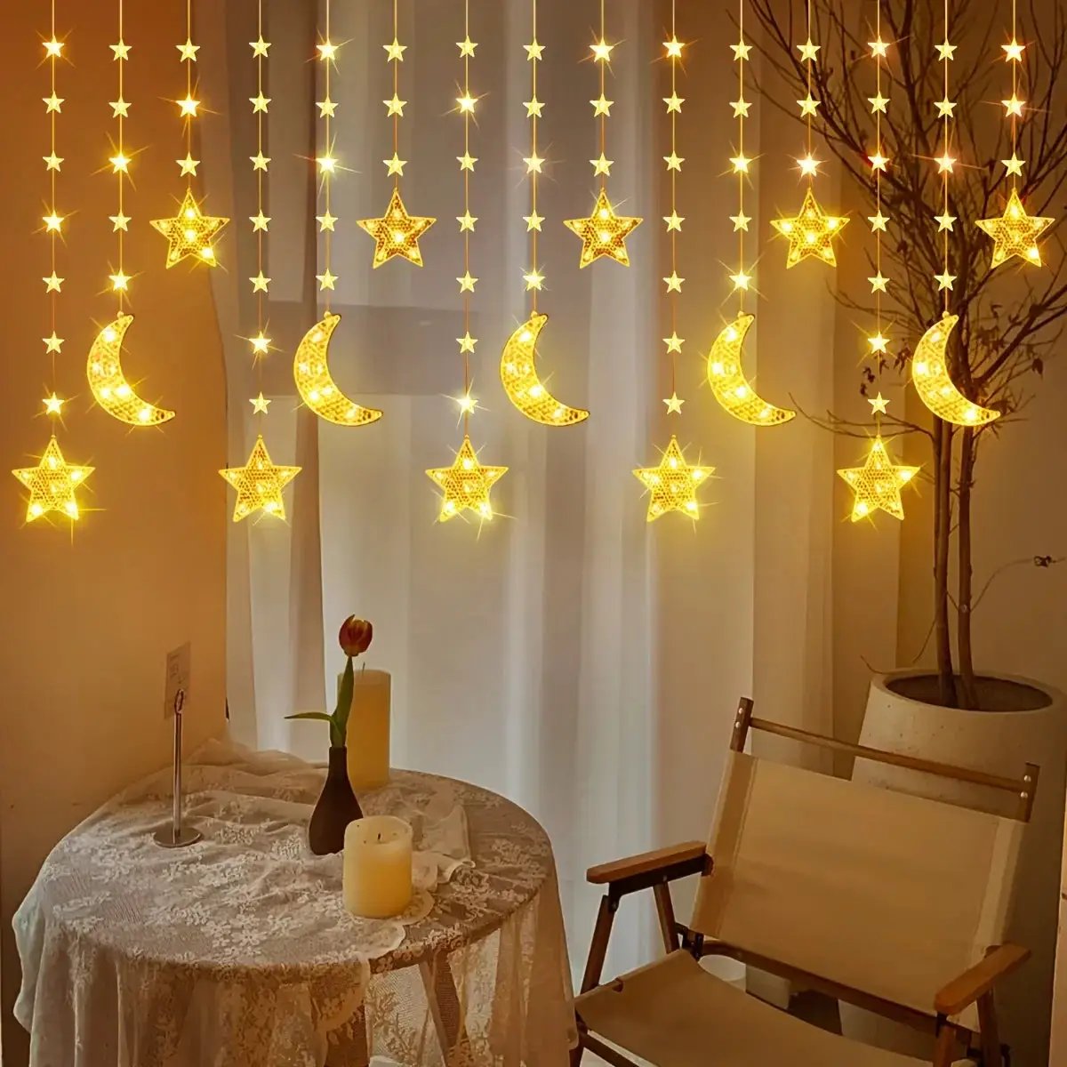 String Lights - LED Moon Star Decor by House Of Avana