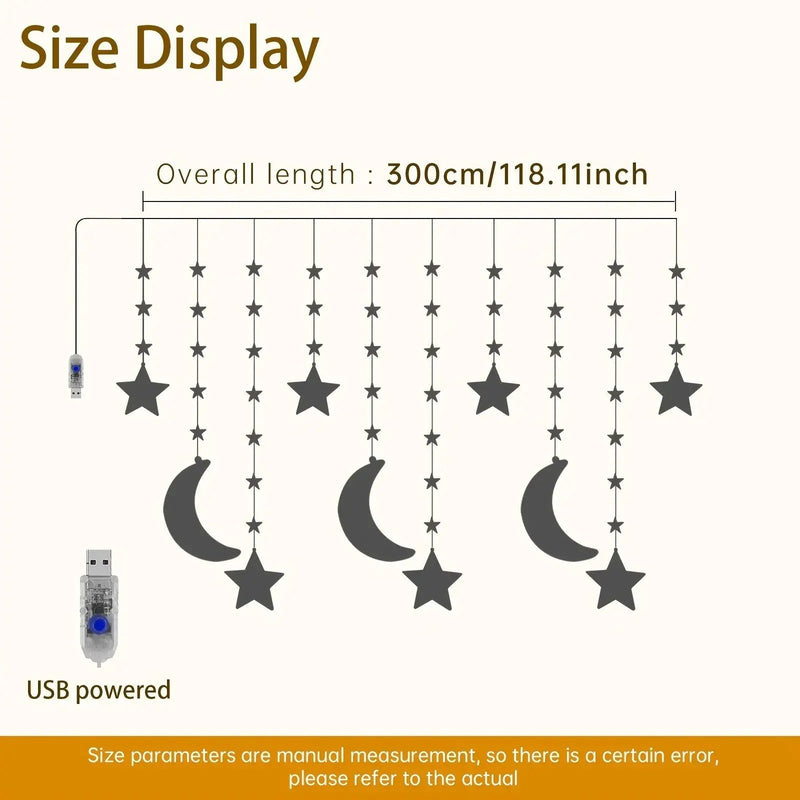 String Lights - LED Moon Star Decor by House Of Avana