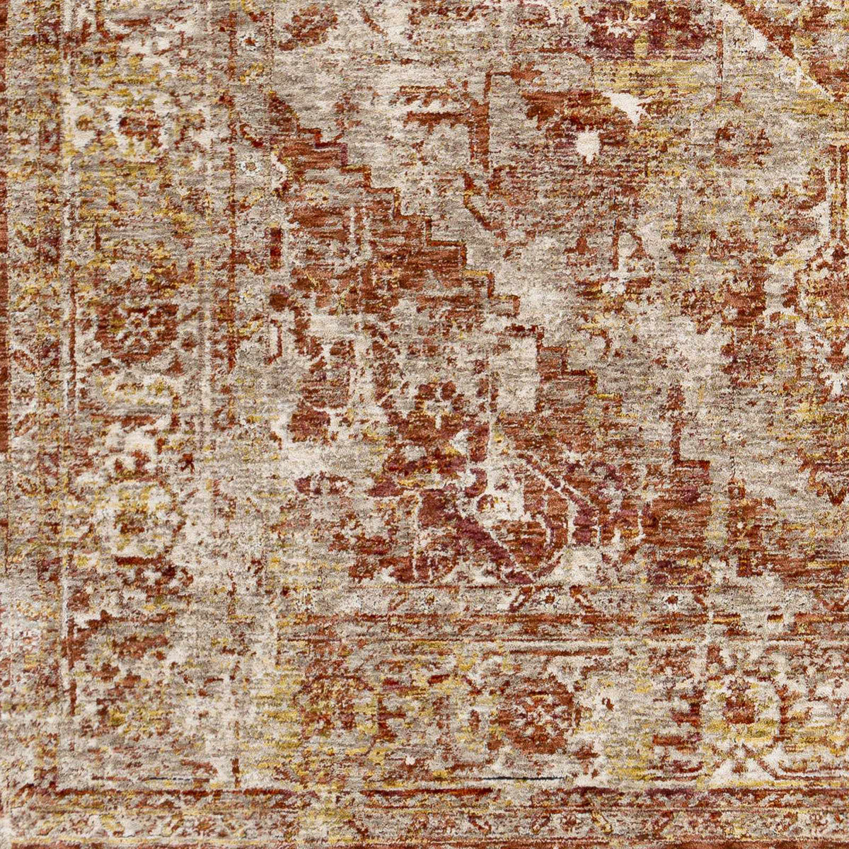 Strathbogie Traditional Red Area Rug, sample swatch