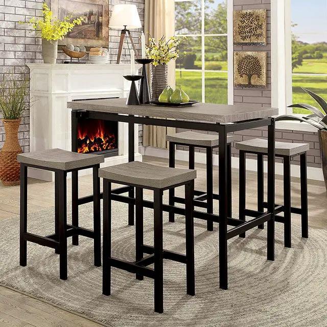 Vilvoorde - 5 Pc. Counter Ht. Table Set by Unique Piece Furniture