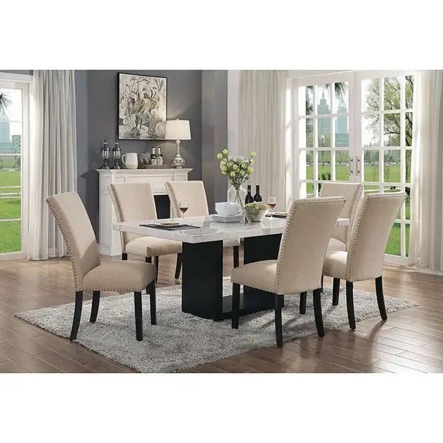 Kian - Side Chair, Beige (2/Ctn) by Unique Piece Furniture