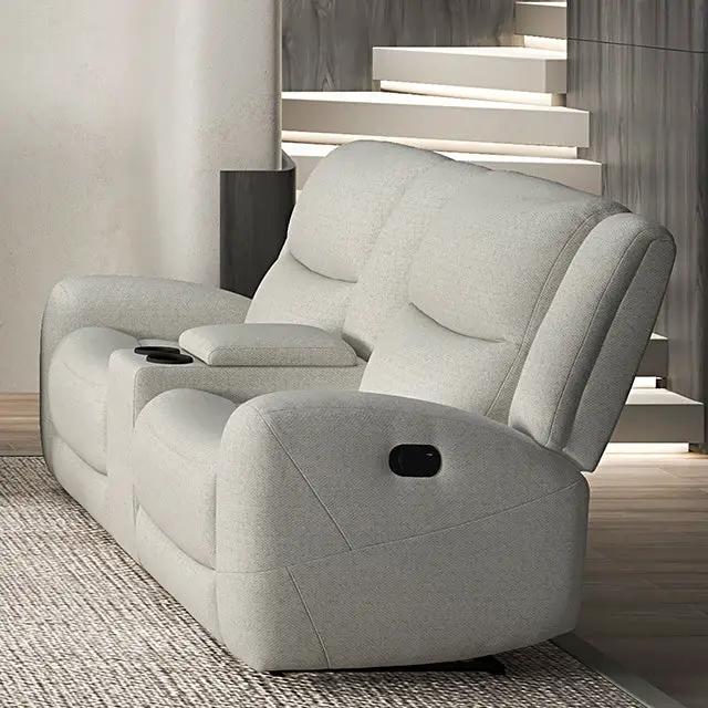 Giraldus - Manual Recliner Loveseat w/ Console by Unique Piece Furniture