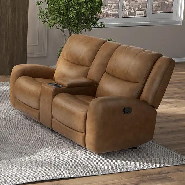Leolinus - Manual Recliner Loveseat w/ Console by Unique Piece Furniture