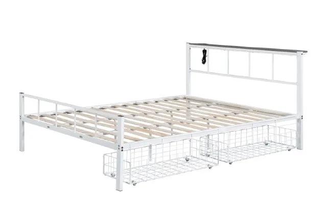 Nicoli - Queen Metal Bed With Underbed Storage by Unique Piece Furniture