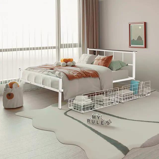 Nicoli - Queen Metal Bed With Underbed Storage by Unique Piece Furniture