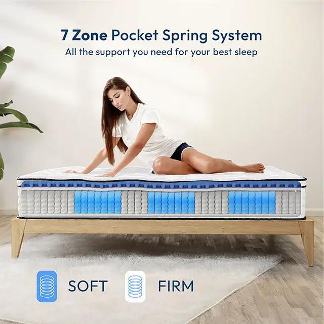 Salvia - 12" Queen Hybrid Pocket Coil Mattress by Unique Piece Furniture