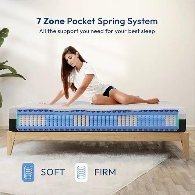 Verbena - 12" E.King Hybrid Pocket Coil Mattress by Unique Piece Furniture