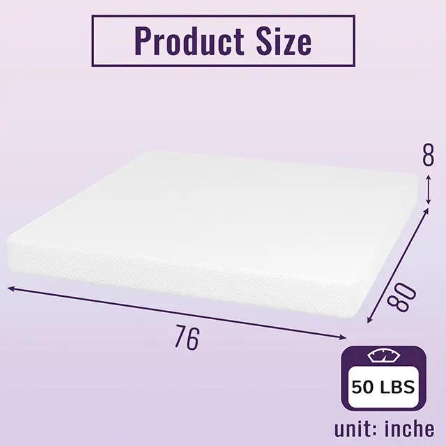 Nasturtium - 8" E.King Bamboo Charcoal Infused Memory Foam by Unique Piece Furniture