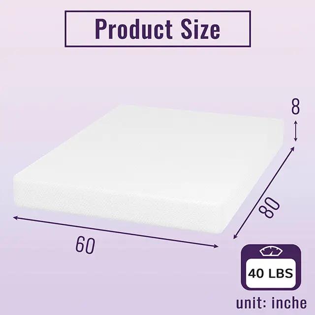 Nasturtium - 8" Queen Bamboo Charcoal Infused Memory Foam by Unique Piece Furniture