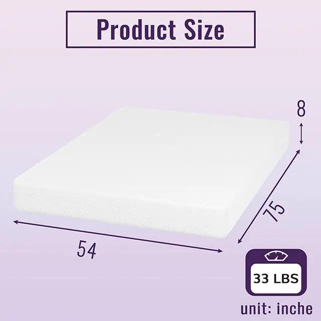 Nasturtium - 8" Full Bamboo Charcoal Infused Memory Foam by Unique Piece Furniture