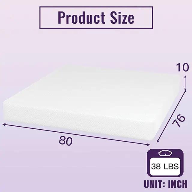 Nasturtium - 10" E.King Bamboo Charcoal Infused Memory Foam by Unique Piece Furniture