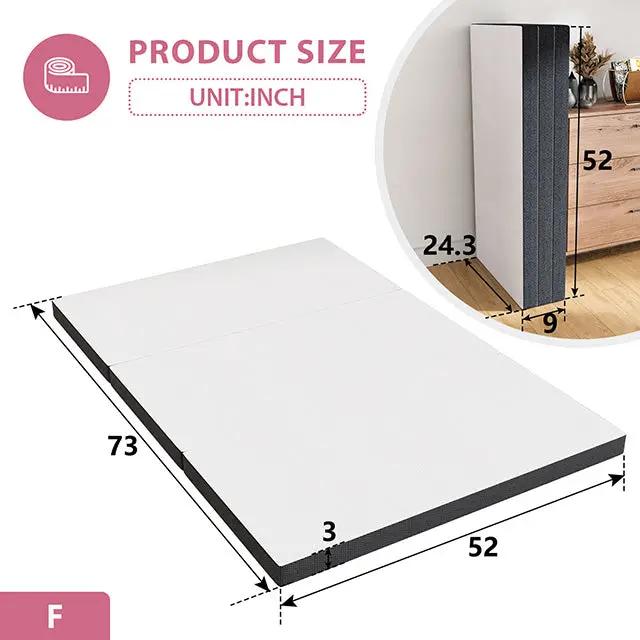Hollyhock - 3" Full Tri-Fold Memory Foam Topper by Unique Piece Furniture