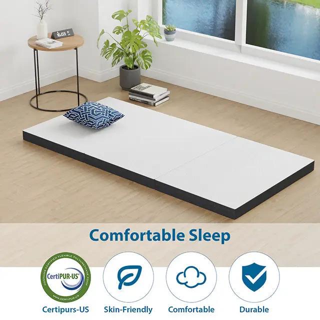 Hollyhock - 4" Twin XL Tri-Fold Memory Foam Topper by Unique Piece Furniture