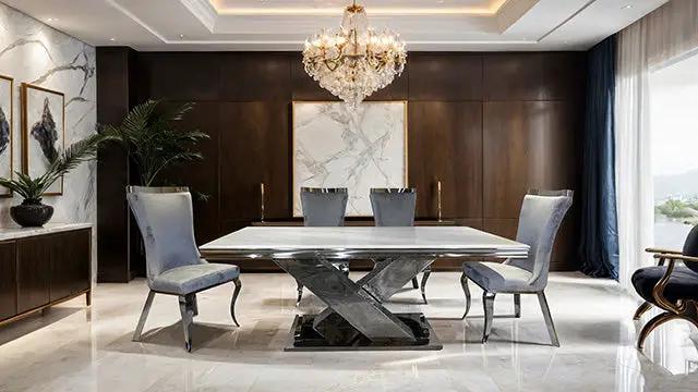 Basilicata - Chair, Silver/White (2/CTN) by Unique Piece Furniture