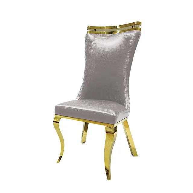Palazzo - Chair, Gold/Silver (2/CTN) by Unique Piece Furniture