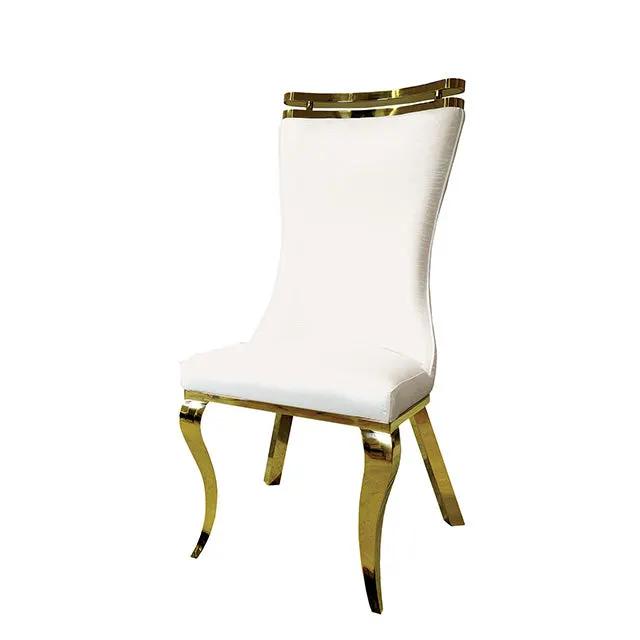 Palazzo - Chair, Gold/White (2/CTN) by Unique Piece Furniture