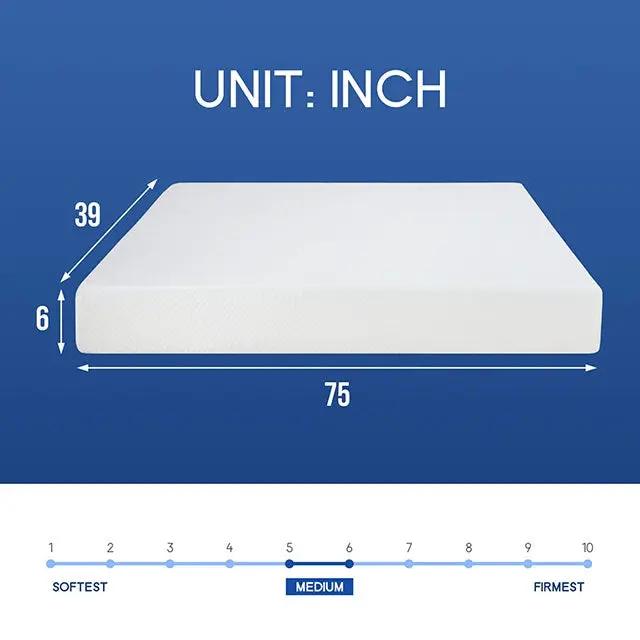 Artemisia - 6" Twin Memory Foam Mattress by Unique Piece Furniture