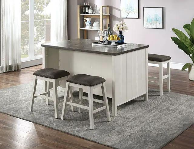 Heidelberg - 4 Pc Counter Ht Table Set w/ Bench by Unique Piece Furniture