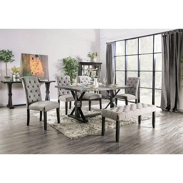 Alfred - 6 Pc Dining Table Set w/ Bench by Unique Piece Furniture