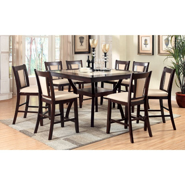 Brent - 9 Pc Counter Ht Table Set by Unique Piece Furniture