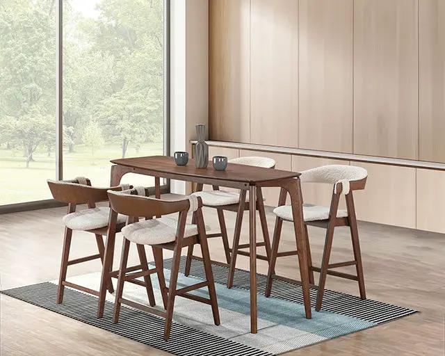 Ebikon - 5 Pc Counter Ht Table Set by Unique Piece Furniture