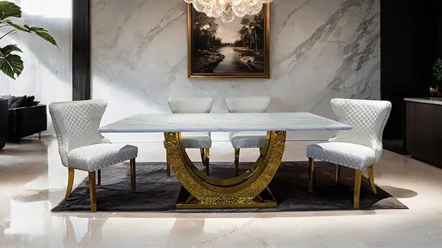 Portanova - 7 Pc Dining Table Set by Unique Piece Furniture