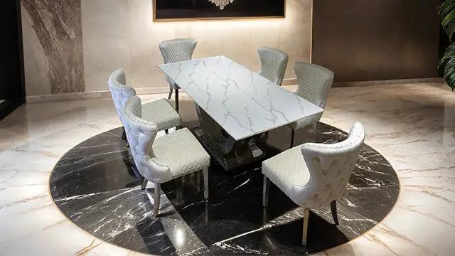 Portanova - 7 Pc Dining Table Set by Unique Piece Furniture