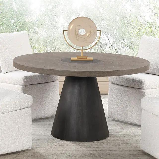 Broager - 5 Pc Dining Table Set (Light Gray Caster Chairs) by Unique Piece Furniture