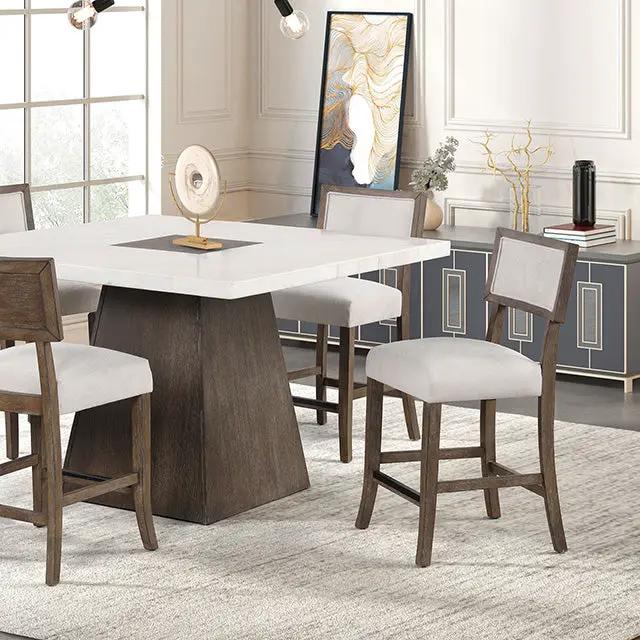 Grasten - 7 Pc Counter Ht Table Set by Unique Piece Furniture