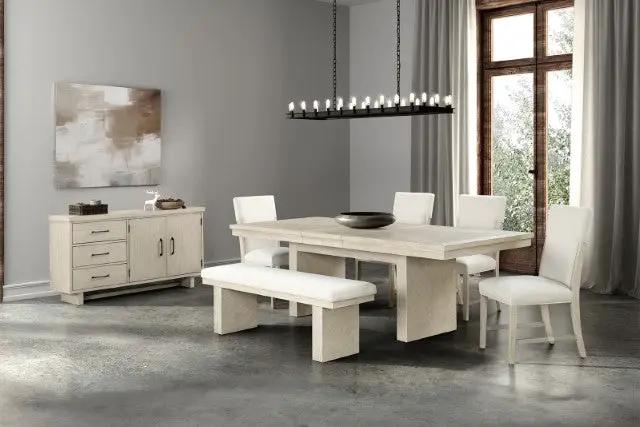 Hagerman - 6 Pc Dining Table Set w/ Bench by Unique Piece Furniture