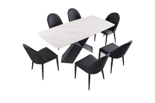 Lenvik - 7 Pc Dining Table Set by Unique Piece Furniture
