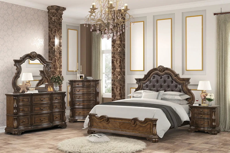 Leovanni - 5 Pc Queen Bedroom Set by Unique Piece Furniture