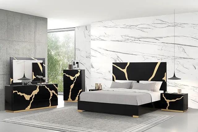 Goldsberg - 4 Pc Queen Bedroom Set by Unique Piece Furniture