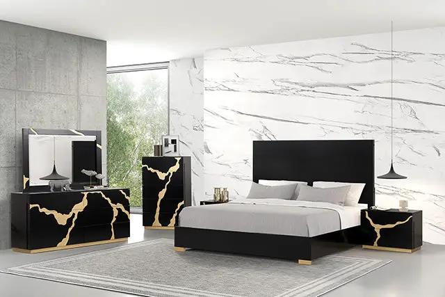 Goldsberg - 4 Pc Queen Bedroom Set by Unique Piece Furniture