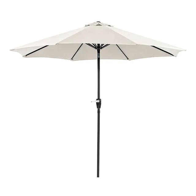 Soli - 9' Outdoor Umbrella w/ Auto Tilt + 21" Round Base by Unique Piece Furniture
