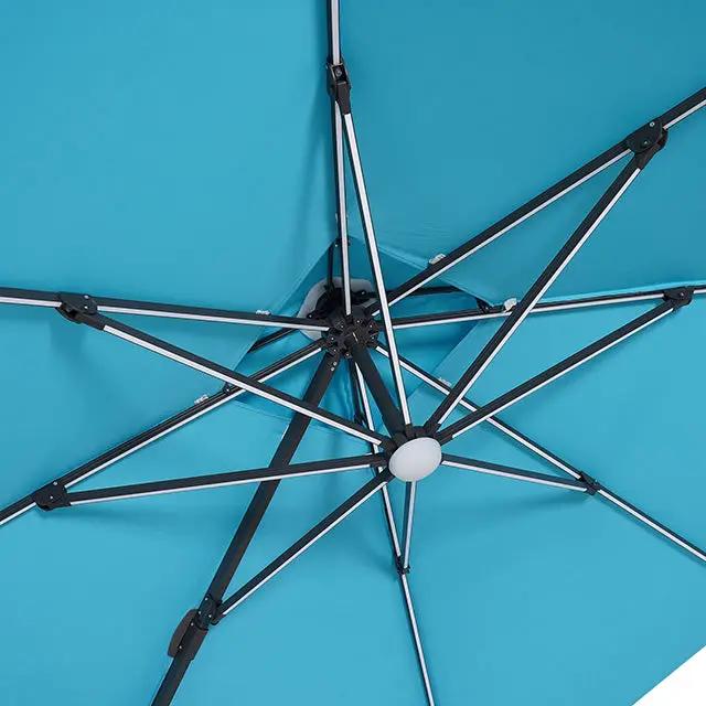 Aurora - 10 Ft Square Umbrella w/ Double Top w/ LED + 37" Large Base by Unique Piece Furniture