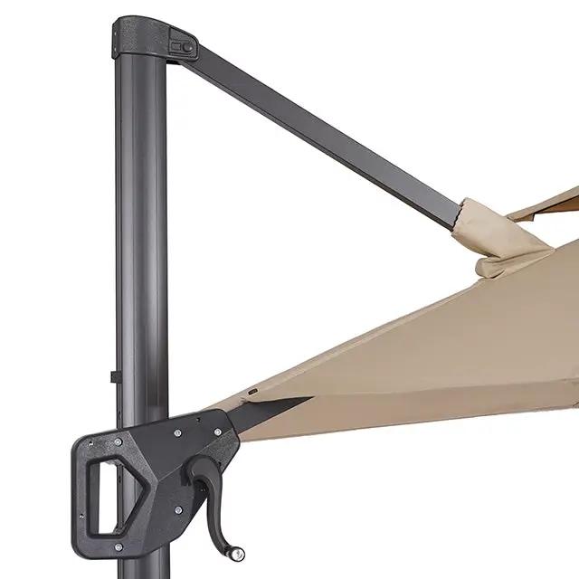 Fida - 8 Ft Square Umbrella w/ Double Top + 37" Large Base by Unique Piece Furniture