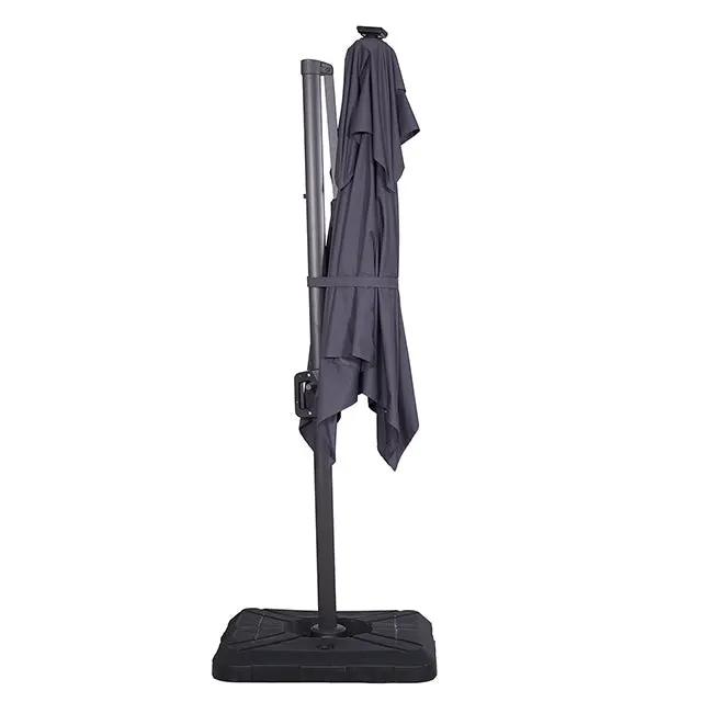 Xico - 8 Ft Square Umbrella w/ Double Top w/ LED Light + 37" Large Base by Unique Piece Furniture