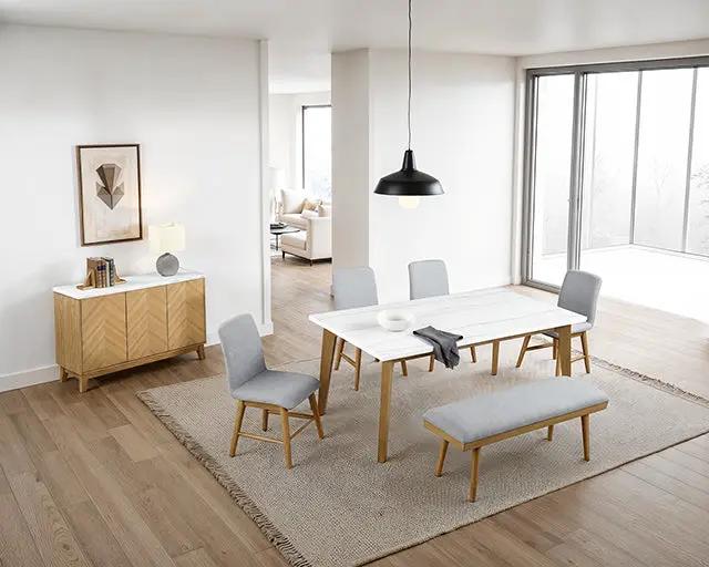 Mandier - 6 Pc. Dining Table Set w/ Bench by Unique Piece Furniture