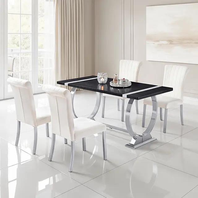 Horley - 60" Dining Table, Silver Frame by Unique Piece Furniture