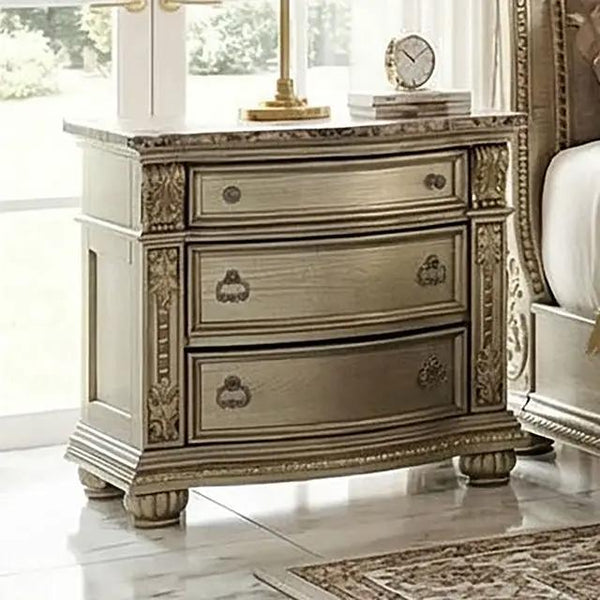 Fromberg - Nightstand w/ Marble Top