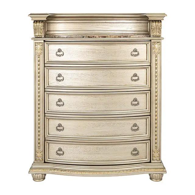 Fromberg - Chest w/Marble Insert by Unique Piece Furniture