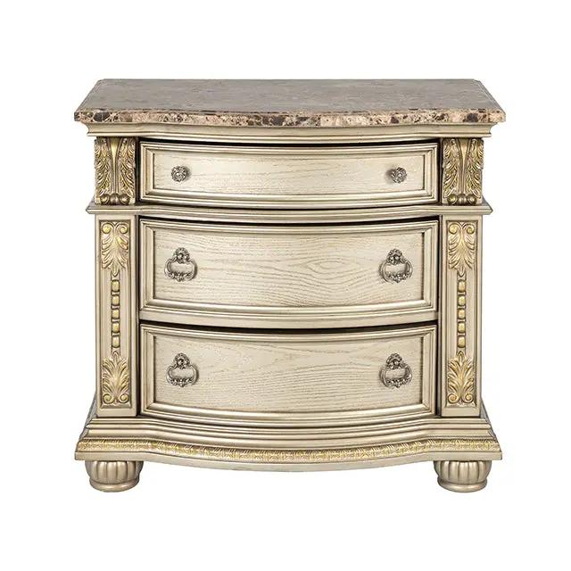 Fromberg - Nightstand w/ Marble Top by Unique Piece Furniture