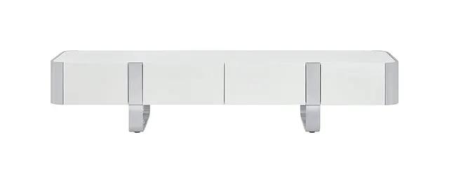 Larvik - TV Stand White w/ Silver Frame by Unique Piece Furniture