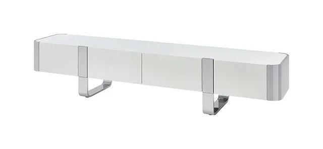 Larvik - TV Stand White w/ Silver Frame by Unique Piece Furniture