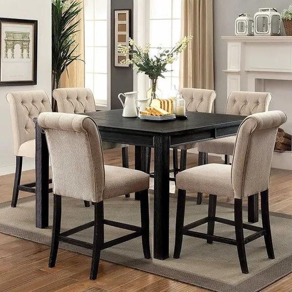 Sania - 7 Pc Counter Ht Table Set